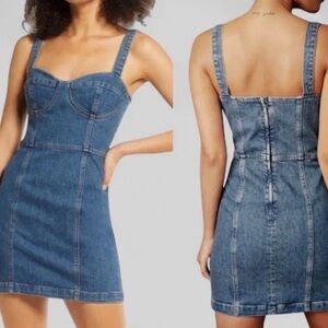 Reformation Organic Cotton Denim Mini Dress